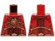 Lot ID: 376879438  Part No: 973pb1723  Name: Torso Dark Red and Gold Armor and Necklace with Orange Round Jewel (Fire Chi) Pattern