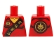 Lot ID: 376316909  Part No: 973pb1906  Name: Torso Ninjago Robe with Gold Asian Characters on Black Sash and Kai Power Emblem Pattern