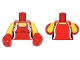 Lot ID: 156670387  Part No: 973pb2394c01  Name: Torso Female Outline Tank Top with White Side Panels and Neck Trim Pattern / Yellow Arms / Red Boxing Gloves