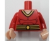 Part No: 973pb3189c01  Name: Torso Muscles Outline with Belt with Yellow Lines and Diamond Pattern (Plastic Man) / Red Arms / Light Nougat Hands
