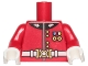 Part No: 973pb3293c01  Name: Torso Royal Guard Uniform with Gold Buttons, Medals and White Belt Pattern / Red Arms / White Hands