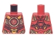 Lot ID: 388973362  Part No: 973pb4636  Name: Torso Armor Dark Red and Gold Plates, Chinese Logogram '天' (Sky) Pattern