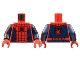 Part No: 973pb4817c01  Name: Torso Black Spider and Webbing, Dark Blue Side Panels Pattern / Dark Blue Arms with Red Panels, Black Chevrons Pattern / Red Hands