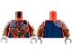 Part No: 973pb5827c01  Name: Torso Tunic, Silver Armor, Gold Claps and Chain, Sand Blue Fur, Dark Blue Cape Pattern / Reddish Brown Arms with Armor, Fur, and Gauntlets Pattern / Light Bluish Gray Hands