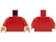 Part No: 973pb6163c01  Name: Torso Sweater with Dark Red Knit Pattern / Red Arms / Light Nougat Hands