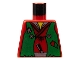 Part No: 973px14  Name: Torso Castle Ninja Vest Green Tattered Pattern (Robber)