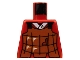 Part No: 973px15  Name: Torso Castle Ninja Armor Brown Leather Pattern (Robber)