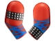 Part No: 981982pb418  Name: Arm, (Matching Left and Right) Pair with Blue Zigzags, Black Cuff with Silver Studs Pattern
