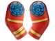Part No: 981982pb422  Name: Arm, (Matching Left and Right) Pair with Medium Azure Web Circle, Gold Rings Pattern