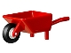 Part No: 98288c01  Name: Minifigure, Utensil Wheelbarrow Frame with White Pulley Wheel and Black Tire (98288 / 3464 / 59895)