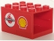 Part No: BA109pb02R  Name: Stickered Assembly 4 x 3 x 2 with Shell and Vodafone Logos Pattern Model Right Side (Sticker) - Set 8672 - 2 Container, Cupboard 2 x 3 x 2 - Solid Studs
