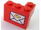 Part No: BA274pb01L  Name: Stickered Assembly 3 x 2 x 2 with Mail Envelope Pattern Model Left Side (Sticker) - Set 7819 - 2 Brick 1 x 2, 1 Brick 1 x 3