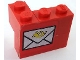 Part No: BA274pb01R  Name: Stickered Assembly 3 x 2 x 2 with Mail Envelope Pattern Model Right Side (Sticker) - Set 7819 - 2 Brick 1 x 2, 1 Brick 1 x 3