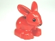 Part No: dupbunnyc01pb02  Name: Duplo Bunny / Rabbit Head Pointed Straight with Black Eyes and Black Nose Pattern