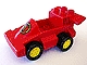Lot ID: 375736657  Part No: duploracer01  Name: Duplo Car Formula One with Yellow Wheels and Yellow Number 1 Pattern