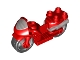 Part No: dupmc3pb02  Name: Duplo Motorcycle with Rubber Wheels, Windscreen and Headlights Pattern