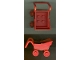 Lot ID: 405046996  Part No: fabad3c01  Name: Fabuland Stroller Chassis with Red Wheel Pair Small with Center Stud Fixed on (Same Color) Axle (fabad3 / fabwheel3)