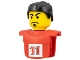 Part No: mcsport2pb01  Name: Sports Promo Figure Head Torso Assembly McDonald's Set 2 (7924) with Red '11' on White Background Pattern (Sticker) - Set 7924