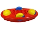 Part No: x1316c02  Name: Duplo Rattle Rocking Bottom with Yellow and Blue Wheels