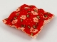 Part No: x23pb03  Name: Scala Cloth Pillow Small with Light Salmon Flowers and Green Leaves Pattern