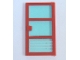 Part No: x39c01pb01  Name: Door 1 x 4 x 6 with 3 Panes with Trans-Light Blue Glass with 4 White Stripes Pattern (Sticker) - Set 7892