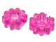 Part No: 45458  Name: Clikits, Icon Flower 10 Petals 2 x 2 Small with Hole, Frosted (Solid and Transparent Colors)