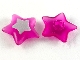 Part No: 45462pb02  Name: Clikits, Icon Star 2 x 2 Large with Pin with Silver Star Pattern