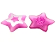 Part No: 45462pb04  Name: Clikits, Icon Star 2 x 2 Large with Pin with Silver Star Cutout Pattern