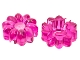 Part No: 46283  Name: Clikits, Icon Flower 10 Petals 2 x 2 Small with Hole, Polished (Transparent Colors Only)