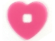 Part No: 46461  Name: Clikits, Icon Accent Rubber Heart 3 7/8 x 3 7/8