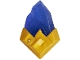 Lego part: Rock Faceted Pointed with Molded Pearl Gold Base Pattern (Monkie Kid Color Stone)