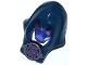 Part No: 18731pb01  Name: Minifigure, Headgear Mask with Dark Blue Hood and Silver Medallion with Dark Purple Swirl Pattern