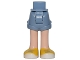 Lot ID: 378440652  Part No: 11202c00pb06  Name: Mini Doll Hips and Shorts with Light Nougat Legs and Yellow Shoes with White Soles and Sand Blue Laces Pattern - Thick Hinge