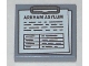 Lot ID: 394781101  Part No: 3068pb1051  Name: Tile 2 x 2 with Clipboard with 'ARKHAM ASYLUM', Notes and Table Pattern