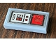 Lot ID: 408132031  Part No: 3069pb0782  Name: Tile 1 x 2 with SW Control Panel, Red Graph Screen and Buttons Pattern (Sticker) - Set 75154