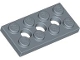 Part No: 3709  Name: Technic, Plate 2 x 4 with 3 Holes