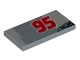 Part No: 87079pb0431L  Name: Tile 2 x 4 with Red '95', Exhaust Pipes and Gray Pattern Model Left Side