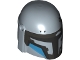 Part No: 87610pb16  Name: Minifigure, Headgear Helmet with Holes, SW Mandalorian with Silver, Black and Dark Azure Pattern (Paz Vizsla)
