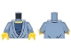 Part No: 973pb2819c01  Name: Torso Robe over Dark Blue Shirt Pattern / Sand Blue Arms / Yellow Hands