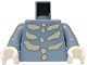 Part No: 973pb5880c01  Name: Torso Tan Skeleton Ribs Pattern / Sand Blue Arms / White Hands