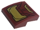 Part No: 15068pb450  Name: Slope, Curved 2 x 2 x 2/3 with Dark Red and Gold Armor Plates Pattern (Sticker) - Set 76203