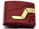Part No: 15068pb508a  Name: Slope, Curved 2 x 2 x 2/3 with Gold Iron Man Hulkbuster Armor Plates with Black Lines Pattern Side A (Sticker) - Set 76105