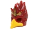 Part No: 16656pb01  Name: Minifigure, Headgear Mask Bird (Phoenix) with Yellow Beak and Gold Headpiece with Flames Pattern