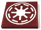 Part No: 1751pb052  Name: Tile 4 x 4 with White SW Galactic Republic Logo Pattern (Sticker) - Set 75354