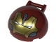 Lot ID: 400345758  Part No: 18990pb06  Name: Windscreen 4 x 4 x 1 2/3 Canopy Half Sphere with Bar Handle with Gold Hulkbuster Face with Dark Bluish Gray Cheeks and Forehead Panel and Black Air Holes Pattern