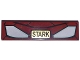 Part No: 2431pb0407  Name: Tile 1 x 4 with Iron Man Mask and Gold 'STARK' Pattern