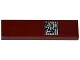 Part No: 2431pb368  Name: Tile 1 x 4 with SW Landspeeder Circuitry on Dark Red Background Pattern (Sticker) - Set 75052
