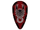 Part No: 2586px16  Name: Minifigure, Shield Ovoid with Black and Silver Vladek Scorpion Pattern