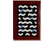 Part No: 26603pb268  Name: Tile 2 x 3 with Black Blanket with White Zigzag Stripes, Dark Red and Medium Blue Diamonds Pattern (Sticker) - Set 76408