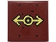 Part No: 3068pb1707  Name: Tile 2 x 2 with Gold Train Logo with Black Outline, Rivets Pattern (Sticker) - Set 70424